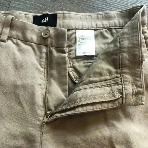 H&M Khaki Skinny Jeans Ankle Crop Womens Size 32R - Picture 6 of 11
